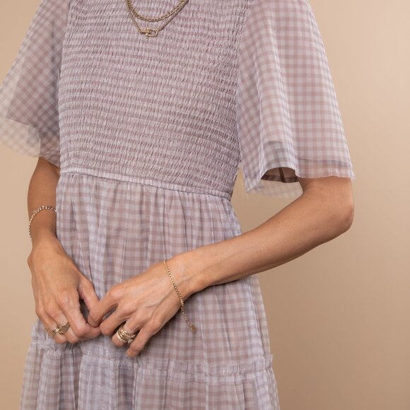 GINGHAM PLAID DRESS - Picture 1 of 2